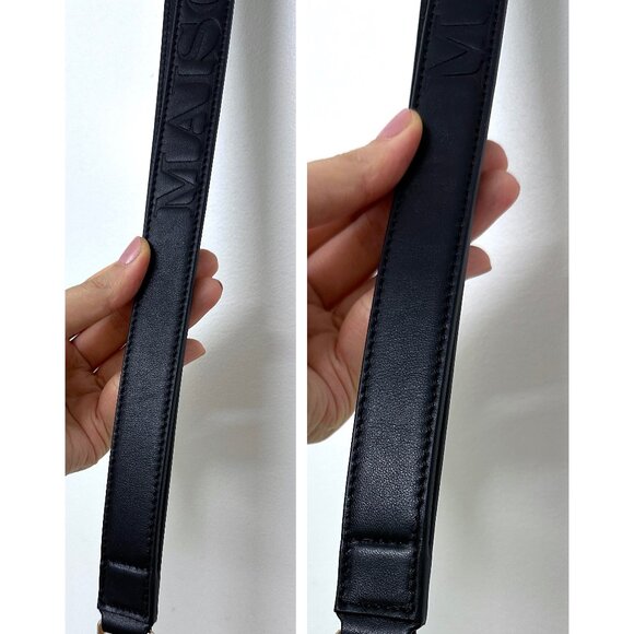 Maison Michel Martine Logo Shoulder Strap Black Leather Hat Bag Clasp main image 16